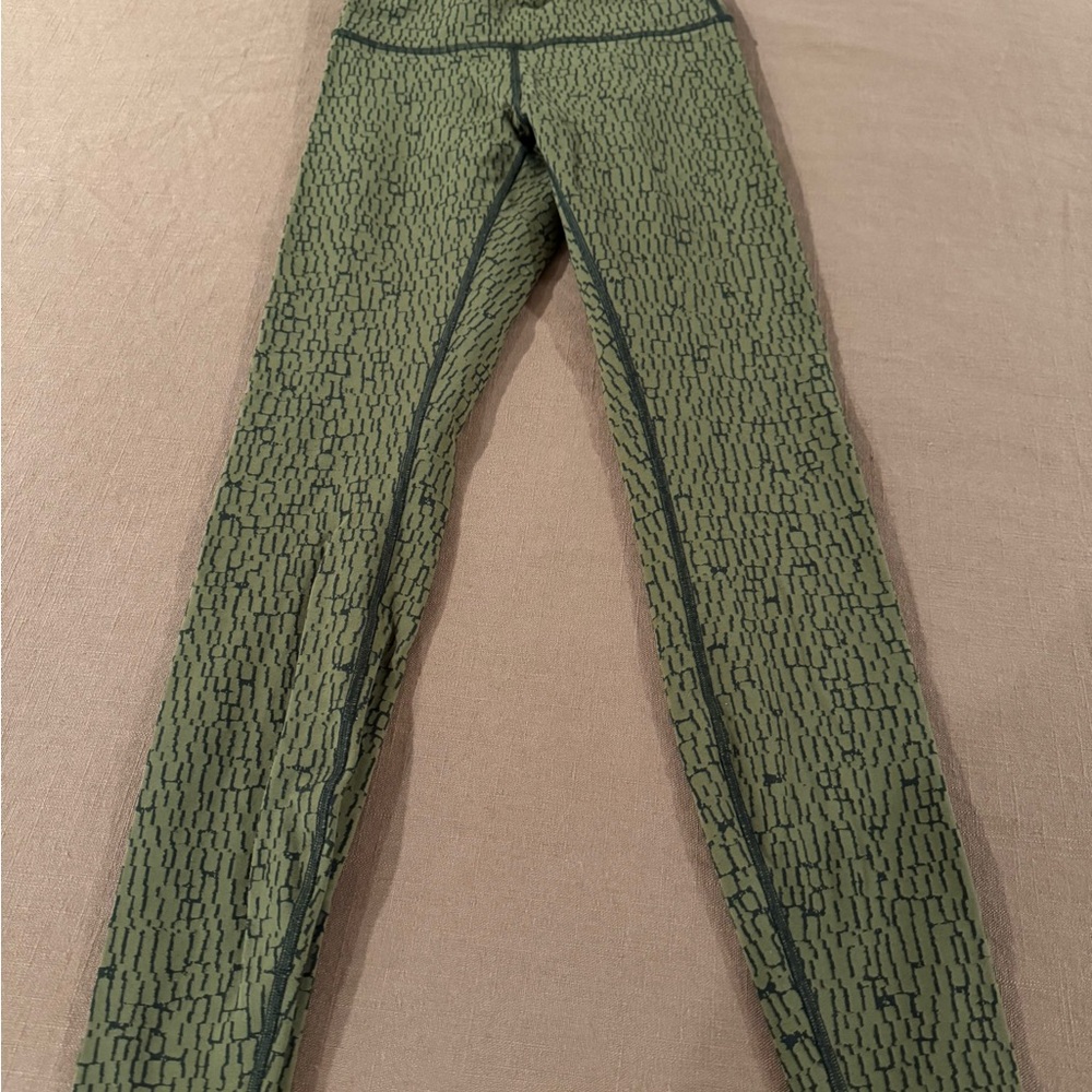 lululemon athletica Green Patterned Leggings